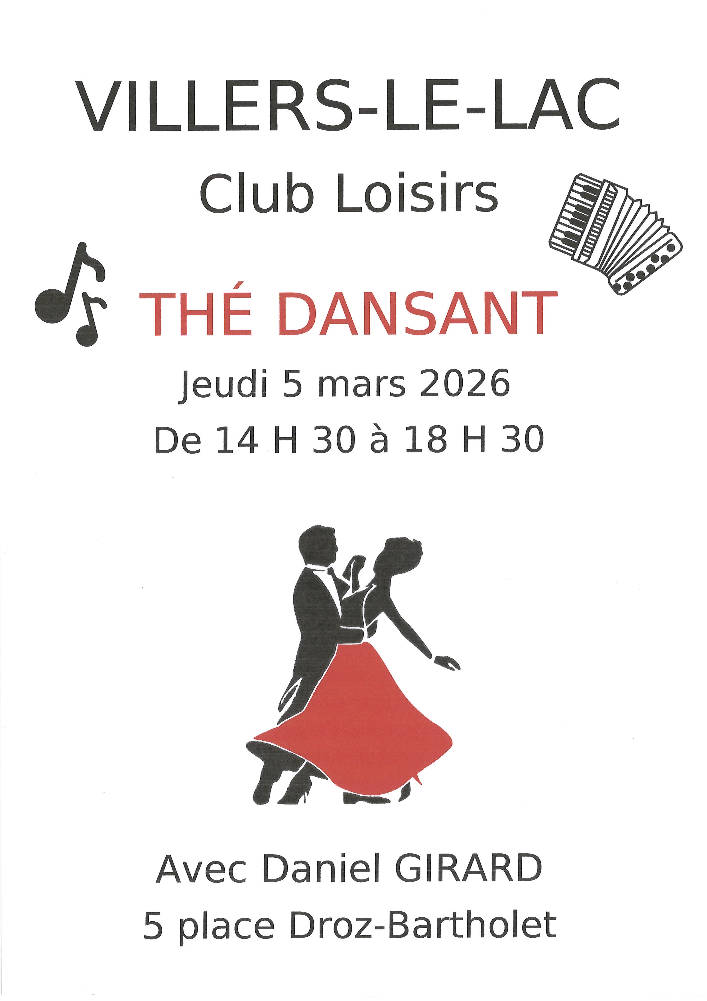 Club Loisirs the Dansant 5 Mars