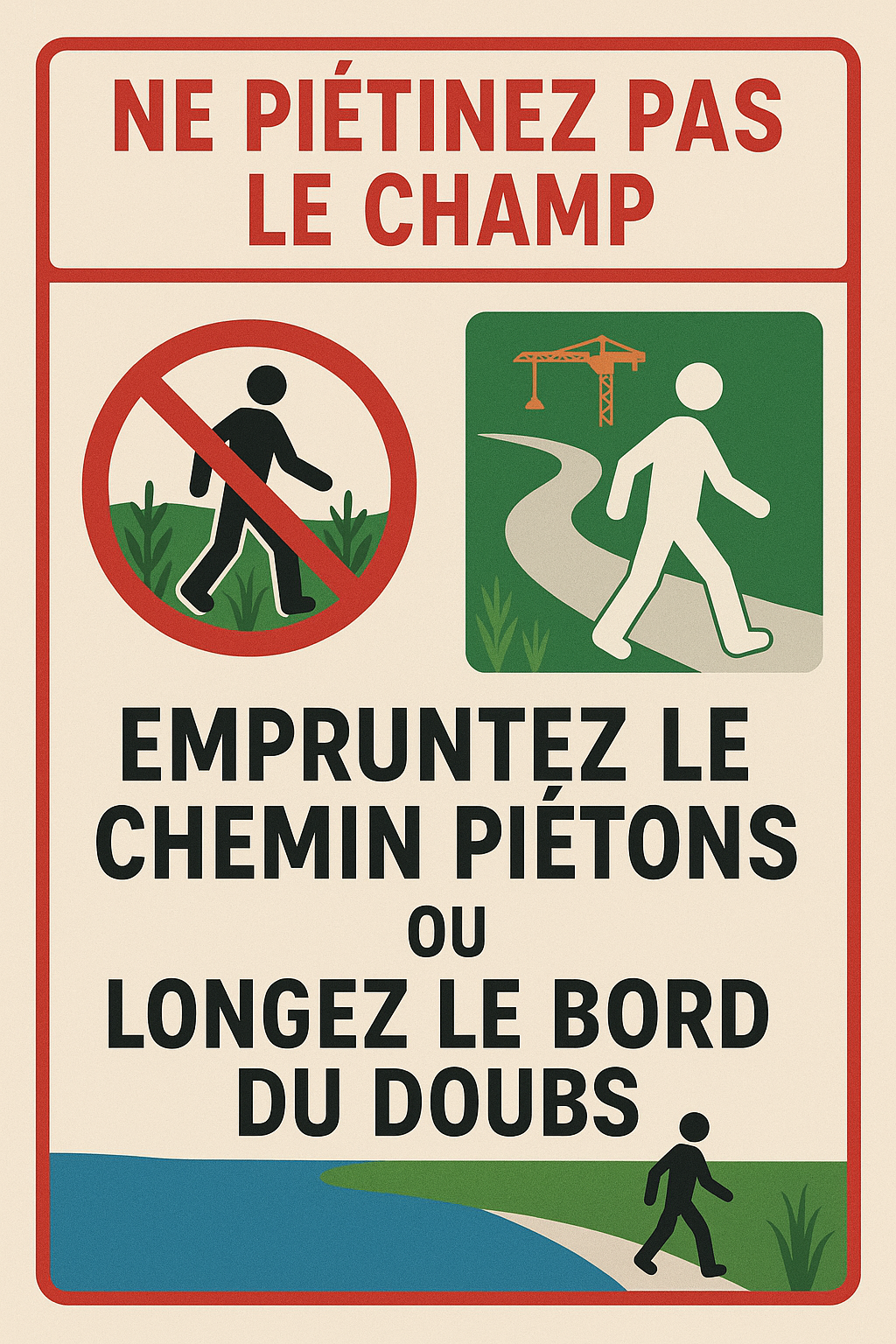 Affiche Ne Pas Piétiner