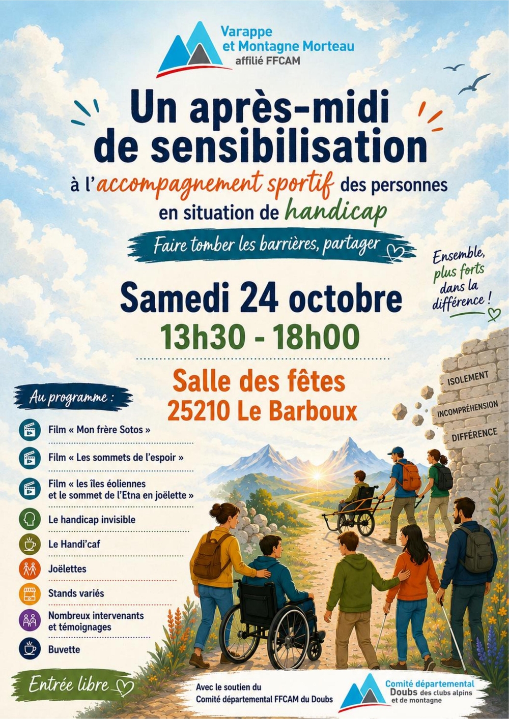 Sensibilisation à l'accompagnement sportif des personnes en situation de handicap 