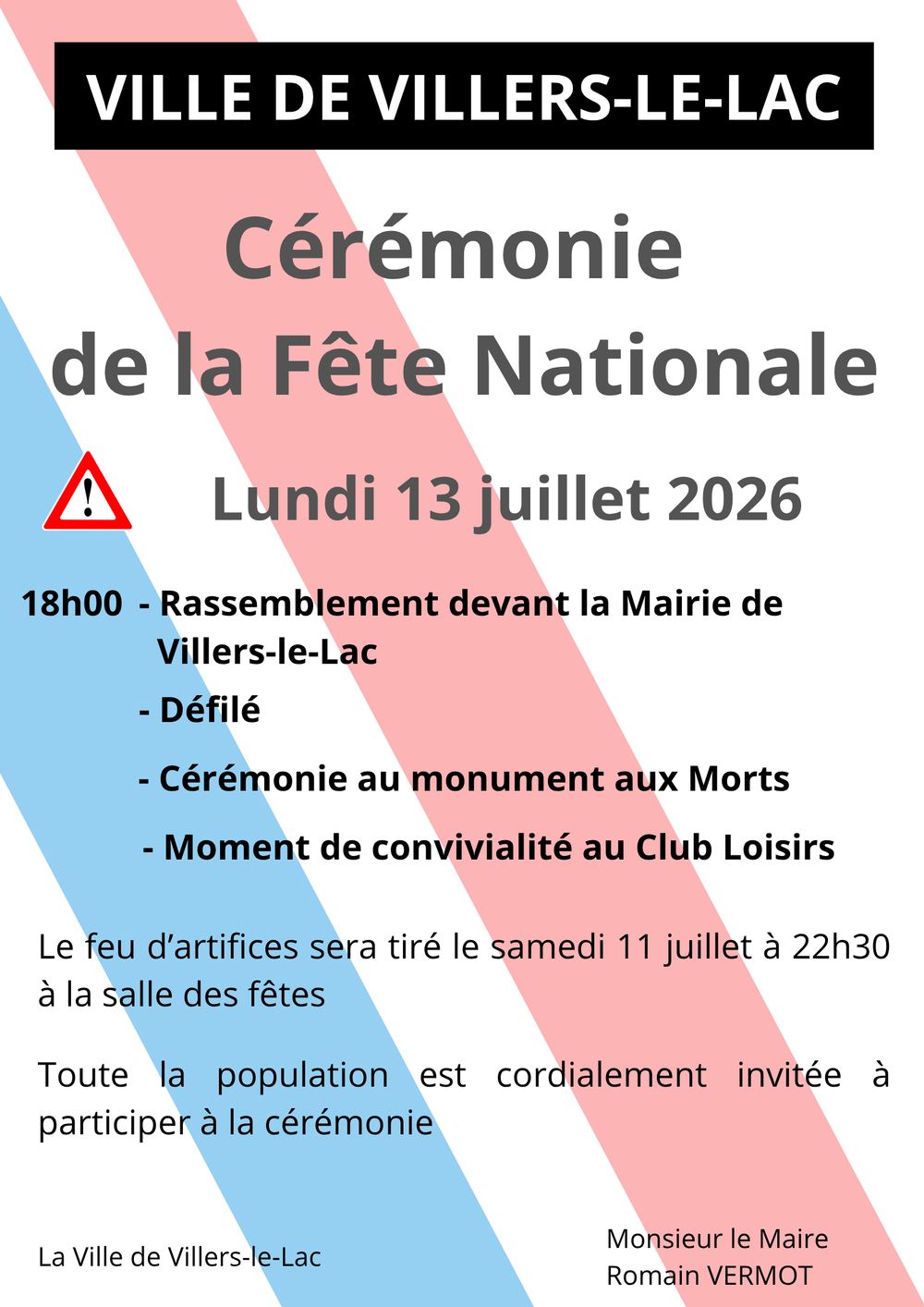 Cérémonie Fête Nationale