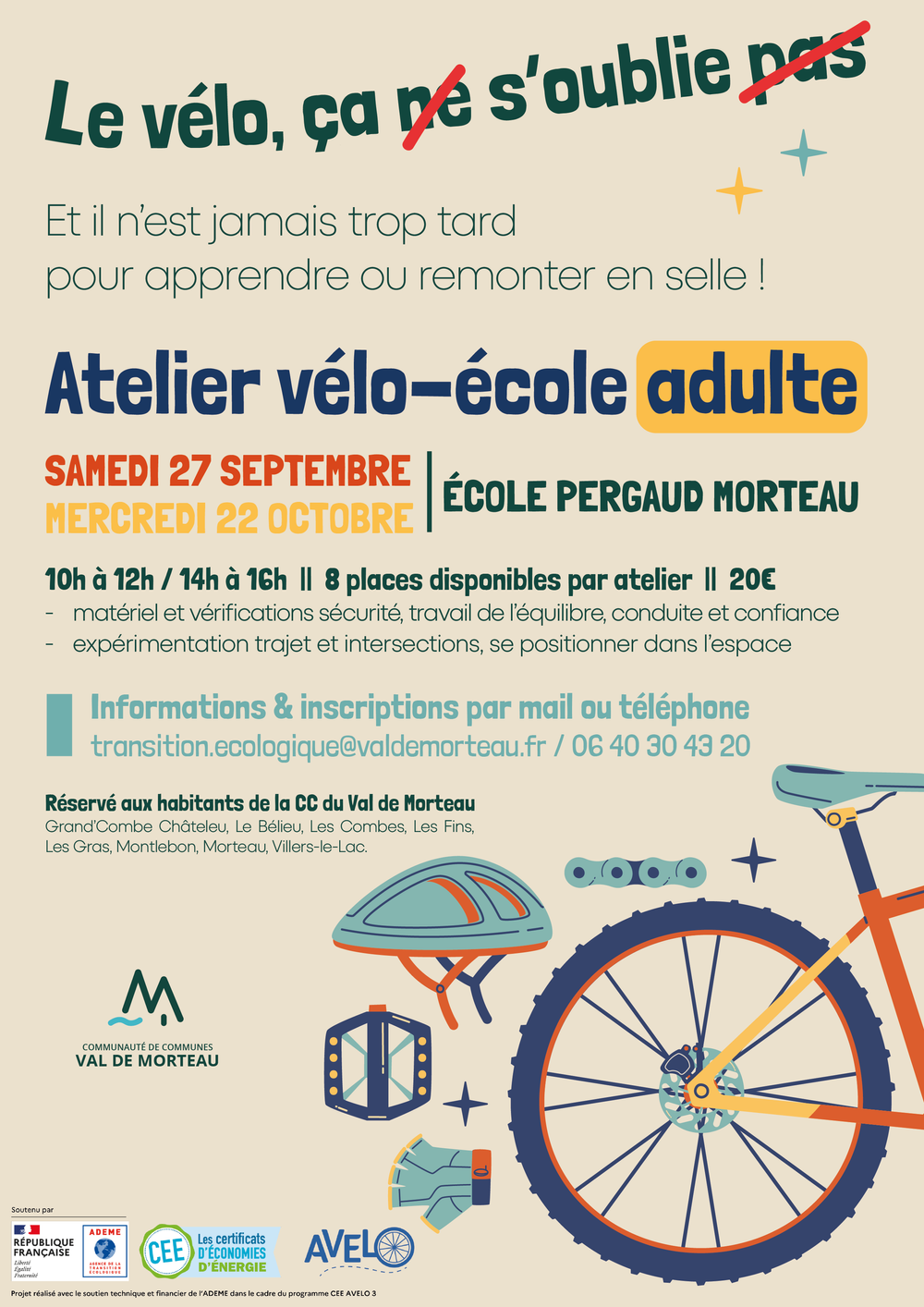 ATELIER VÉLO-ÉCOLE ADULTE