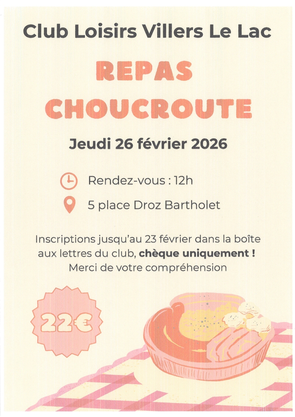 Repas choucroute 