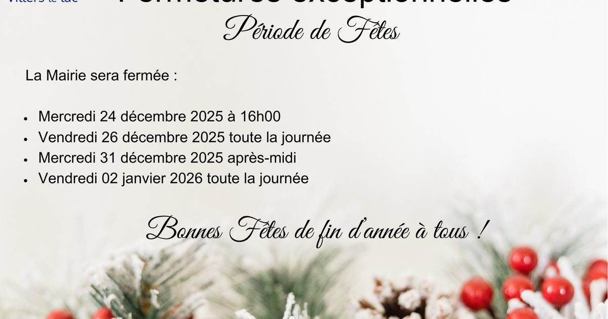 Fermeture de la Mairie